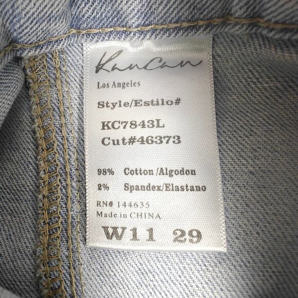 KanCan High Rise Cargo Jeans Light Wash Straight Leg Size 11/29 - Picture 6 of 8